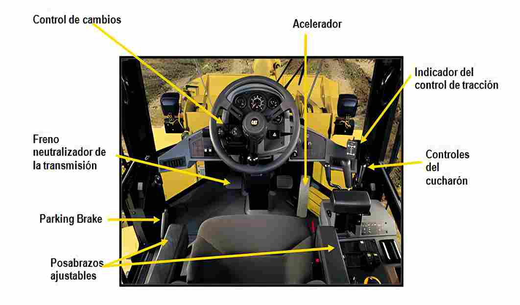Cabina de Operación del Cargador Frontal 938G