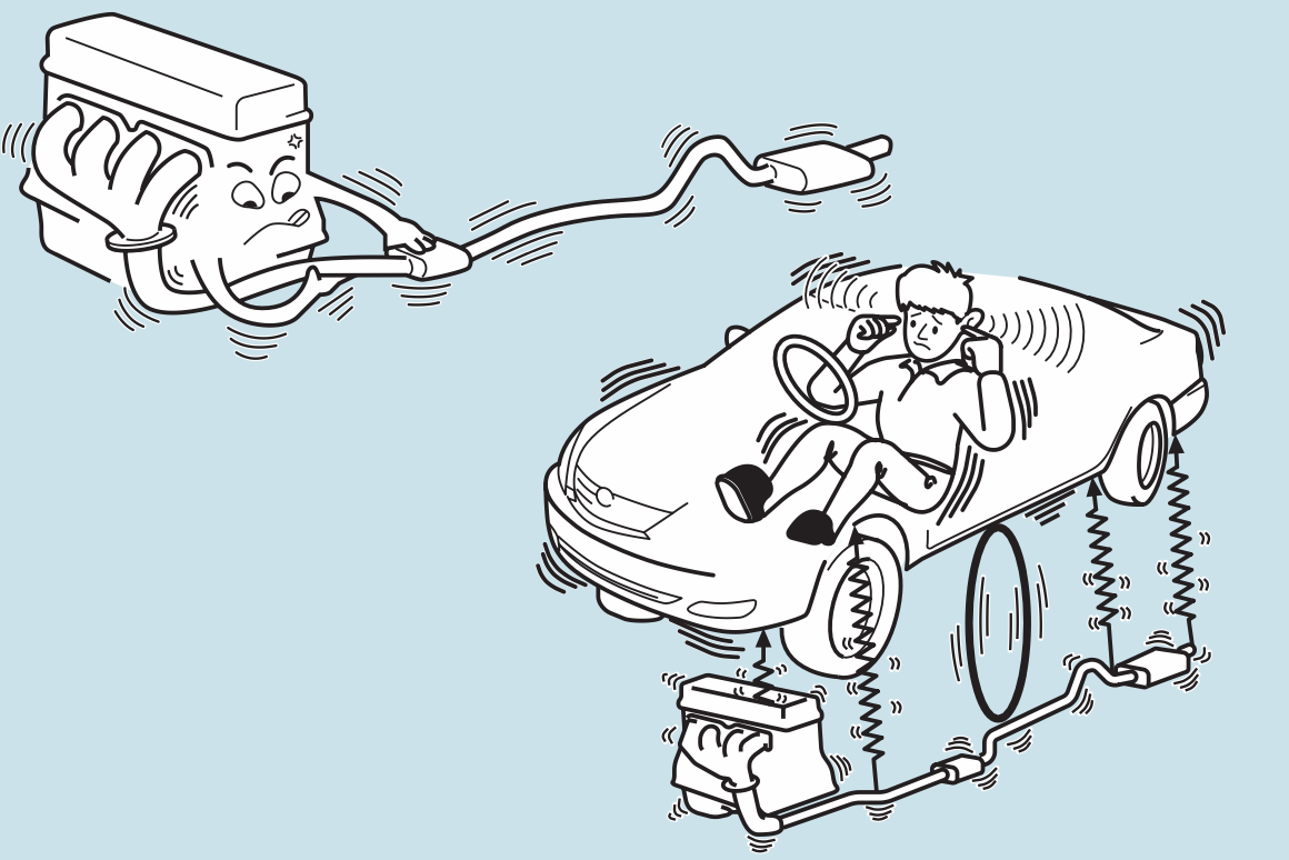 Vibraciones del tubo de escape